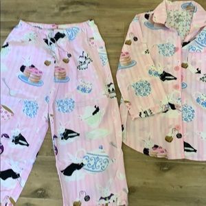 Nick & Nora pink cotton tea cup & bunny pjs